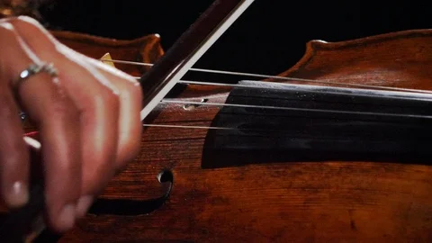 Violin Close Shot Bow Video stock 111960775