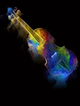 Violin Color Stock Illustration