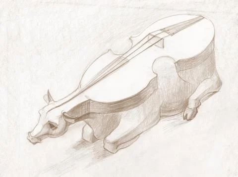 Violin Cow Stock Illustration