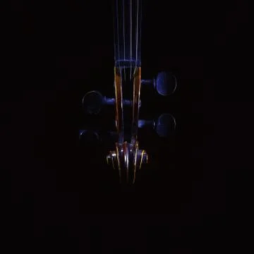 Violin in Dark 스톡 사진