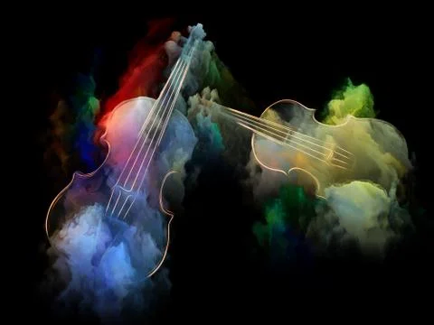 Violin Duet Stock Illustration