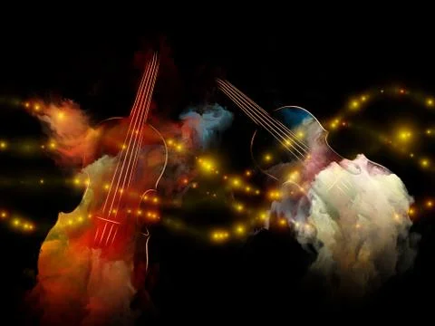 Violin Duet Stock Illustration