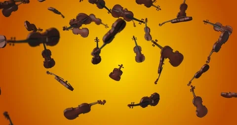 Violin falling slow motion Stock Footage 88709325