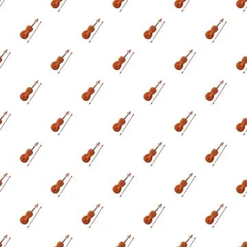 Violin with fiddlestick pattern Stock Illustration