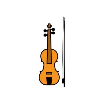 Violin flat icon Stock-Illustration