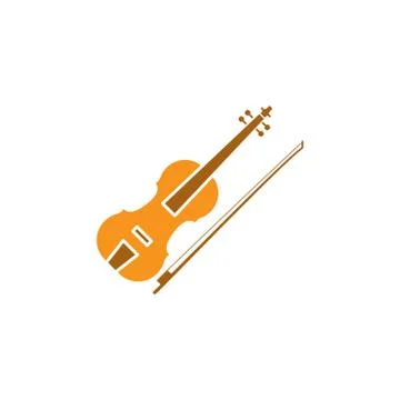 Violin flat icon Stock Illustration