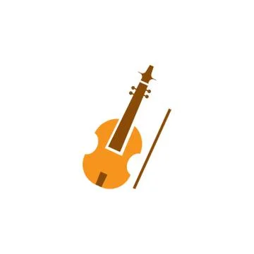 Violin flat icon Stock Illustration