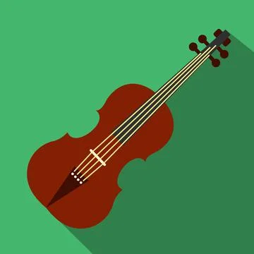 Violin flat icon Stock Illustration
