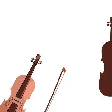Violin flat illustration Stock Illustration
