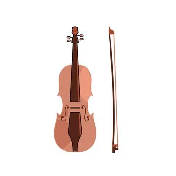 Violin flat illustration Stock Illustration