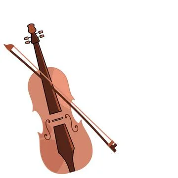 Violin flat illustration Illustrazione stock