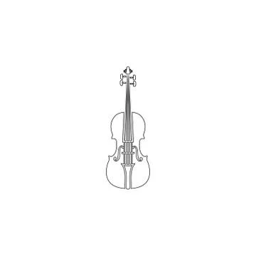 Violin. flat vector icon Stock Illustration