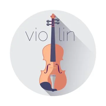 Violin flat vector illustration Stock Illustration