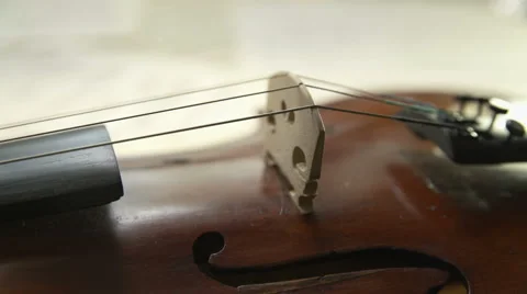 Violin. Focus change. Space for title or text. Good for website or presentation Stock Footage 65417155
