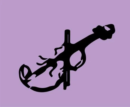 Violin icon isolated on background Stock Illustration