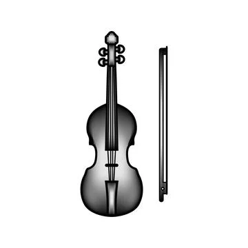 Violin icon on white. 스톡 일러스트