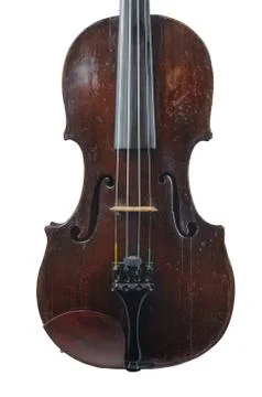 A violin image on the white background Stock Photos
