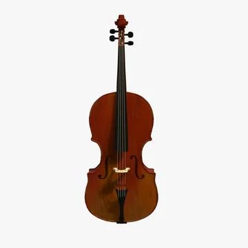 Violin Instrument Matt 3D Model