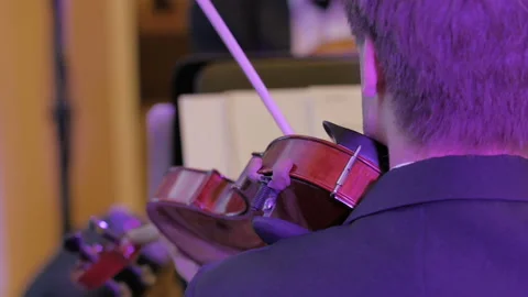 Violin instruments, symphony orchestra Stock Footage 90010721