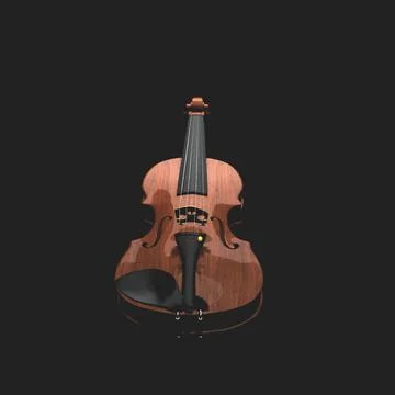 Violin isolated on black background Stock Illustration