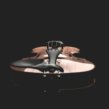 Violin isolated on black background Stock Illustration