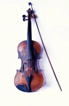 Violin isolated on white background. Stock Photos