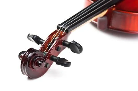 Violin isolated on white Foto stock
