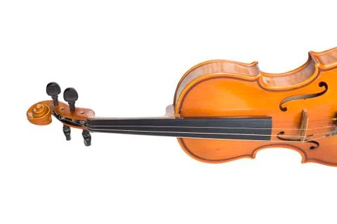 Violin isolated on white Stock Photos