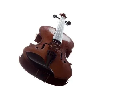 Violin isolated on white Stock Photos