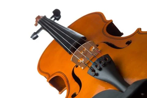 Violin isolated on white Stock Photos
