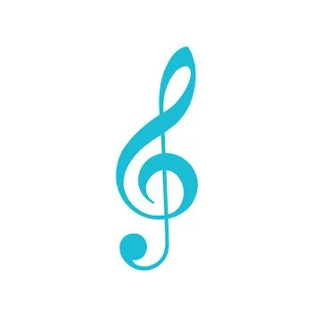 Violin key. From blue icon set. Stock Illustration