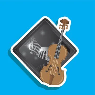Violin Label Stock Illustration