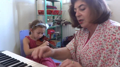 Violin lesson Stock Footage 32377433
