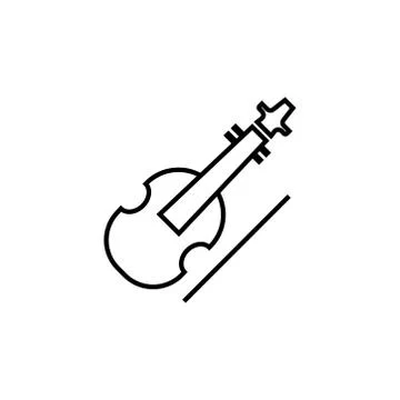 Violin line icon Stock Illustration