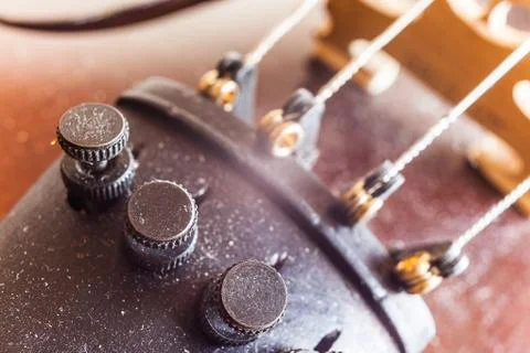 Violin micro tuners 스톡 사진