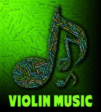 Violin Music Indicates String Instrument And Fiddle Illustrazione stock
