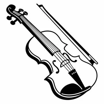 Violin Musical Instrument Flat Vector Stock Illustration