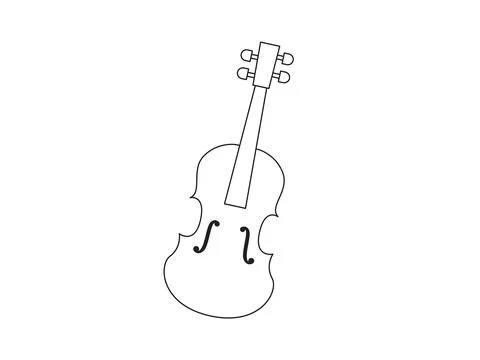 Violin. A musical string instrument Stock Illustration