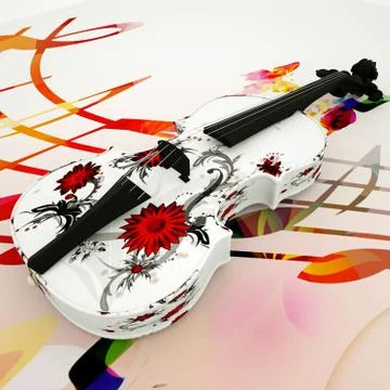 Violin notes 스톡 일러스트