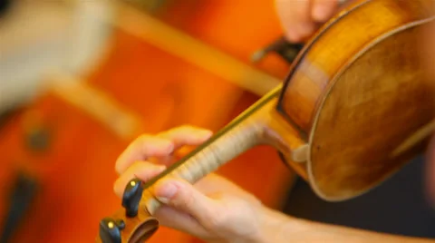 Violin in the orchestra Stock Footage 30619277