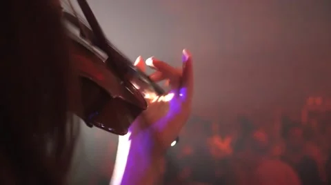Violin at a party Stock Footage 43153709