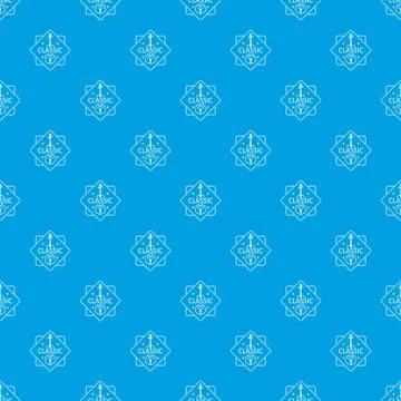 Violin pattern seamless blue Stock Illustration