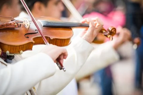 Violin performance Stock Photos