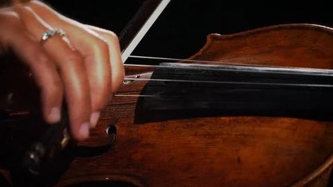 Violin Player Close Up on Bow Video stock 111958668