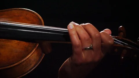 Violin Player Close Shot Video stock 111960454