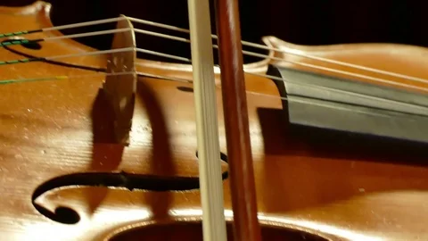 Violin Player - Extreme Close Up Stock Footage 73216337