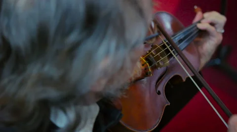 Violin Playing CU Stock Footage 58505153