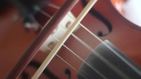 Violin playing [open string bowing] Stock Footage 71087387