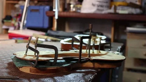 Violin repair Stock Footage 83440474