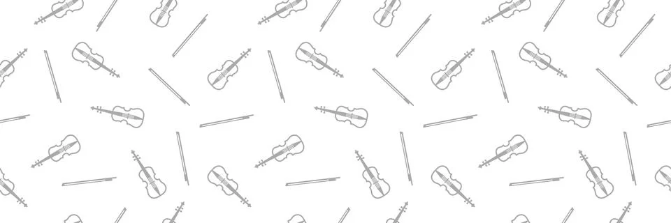 Violin seamless pattern background texture Stock Illustration